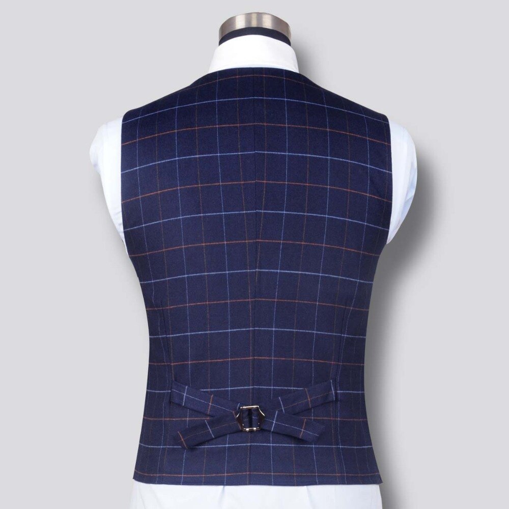 Men's Plaid Vest Formal Dress Business Casual Slim Suit Vest British Style Waistcoat Wedding Vest Male Clothing