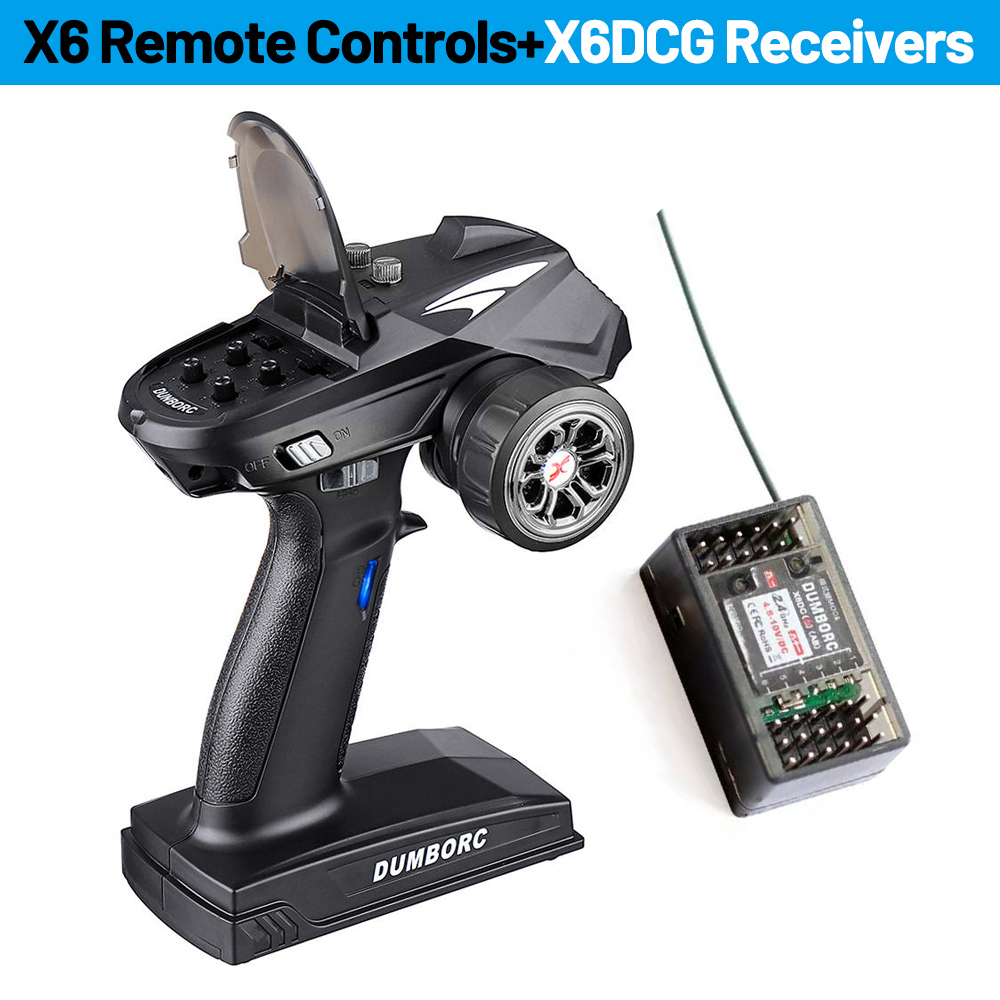DumboRC X6 2.4G 6CH émetteur télécommande avec X6F/X6FG/X6DC/X6DCG gyroscope récepteur cc pour RC voiture réservoir bateau MN modèle ZD Racing: Violet