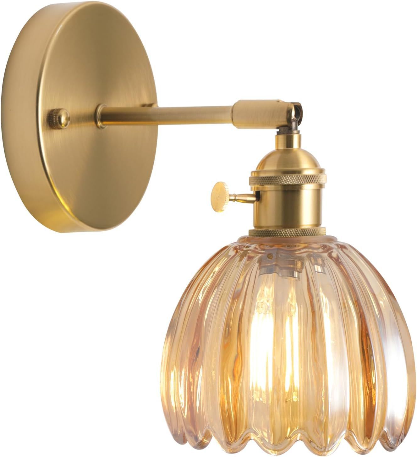 Szklana Lampa Ścienna klasyczny Zielony Tulipan Kinkiet Nowoczesny Prosty salon Sypialnia Korytarz Restauracja Dekoracyjne Oświetlenie Wewnętrzne Okablowanie