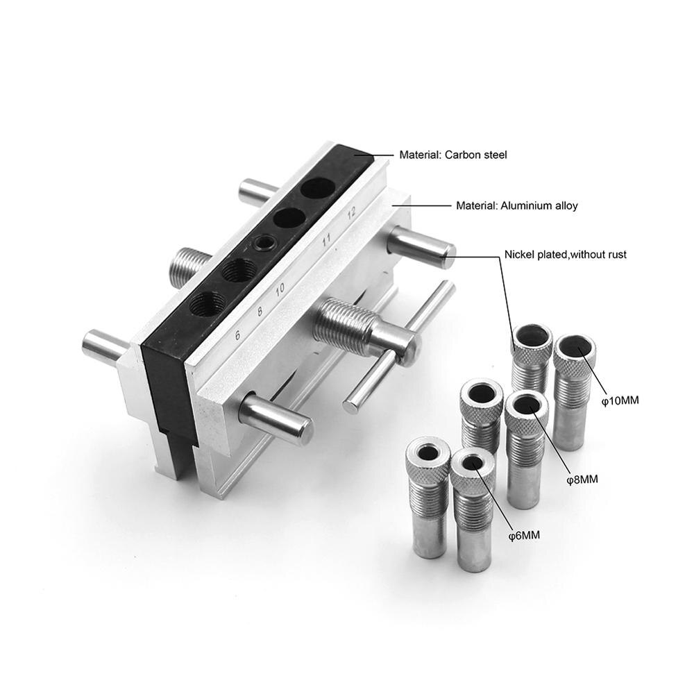 Jig Drill Guide 3 in 1 Woodworking Doweling Jig Kit Position Clip Adjustable Drilling Guide Puncher Locator Carpentry Tool