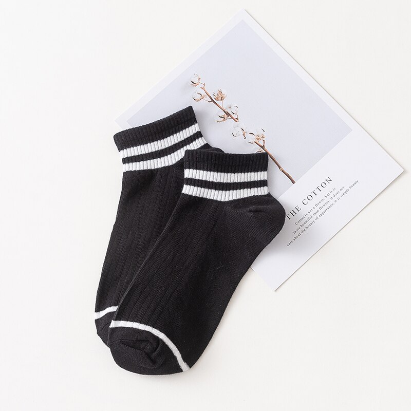 Vrouwen Meisjes Casual Gestreepte Snoep Kleuren Katoen Comfortabele Harajuku Korte Sokken Mode Grappige Sokken 1 Paar: Oranje
