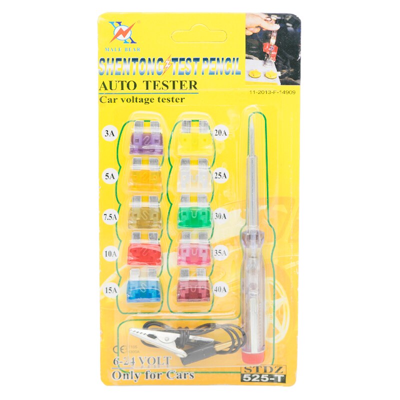 thumbnail image 2 of 10-Piece Blade Fuse Kit With Tester Pen – 6-24V 3-40A Car Circuit Tester UK 2 of 5