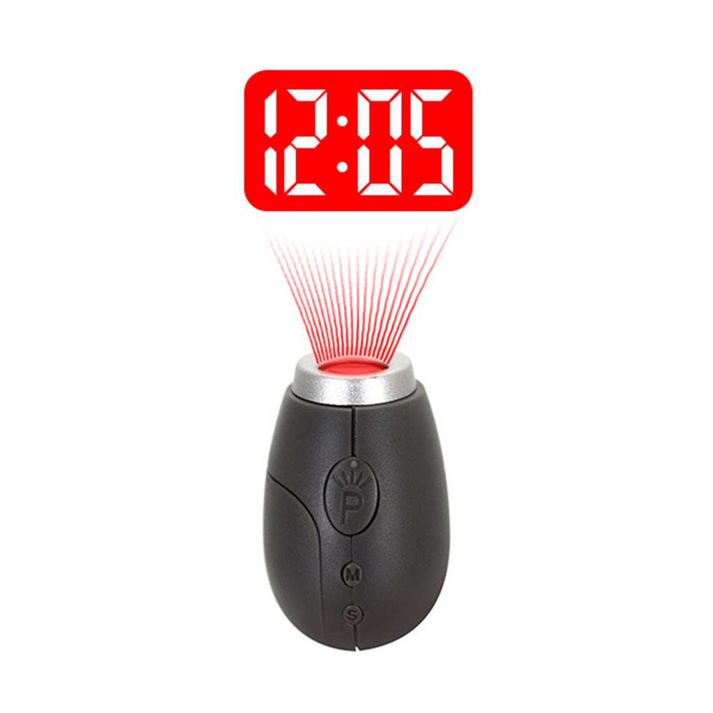 Draagbare Mini Projectie Klok Voor Lcd Muur Plafond Projectie Met Sleutelhanger Voor Thuis Reizen Outdoor Wandelen Camping Gebruik