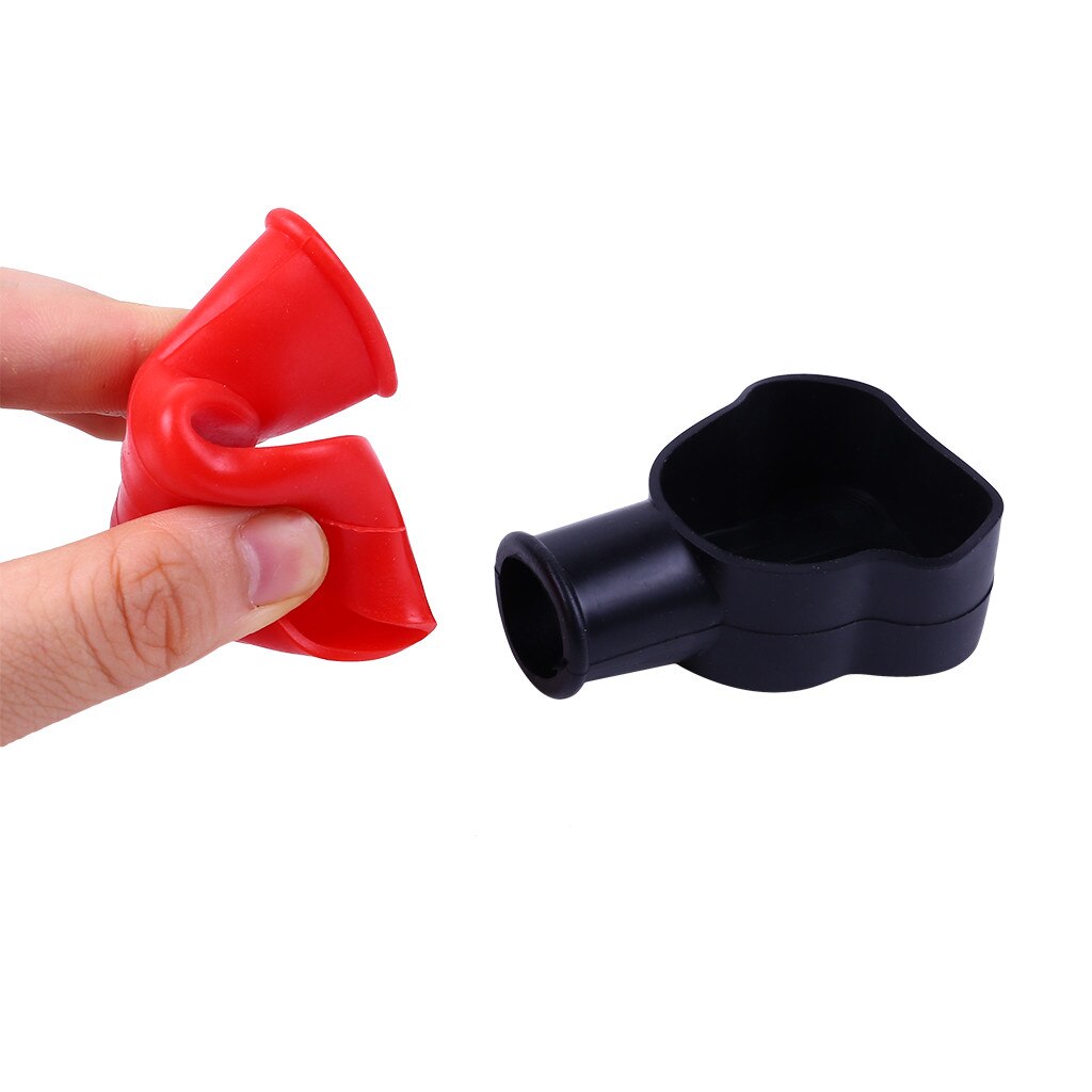 2 pc Positive Negative Red Battery Terminal Cover Car Battery Negative Positive Terminal Covers Cap Boat Insulating Protector