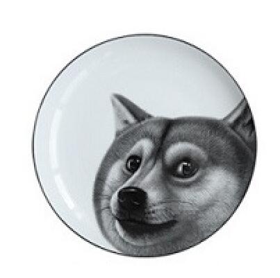 3d assiettes décoratives pour la maison, la cuisine, le dîner, motif chien, chat, gâteau aux fruits, assiette en céramique, vaisselle, assiette de cuisine: D