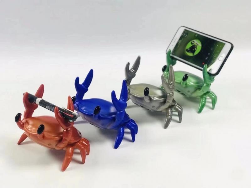Krabbenförmiger kabelloser bluetooth-mini-lautsprecher mit handyhalterung, tragbarer surround-sound-knopf, audioelektronik