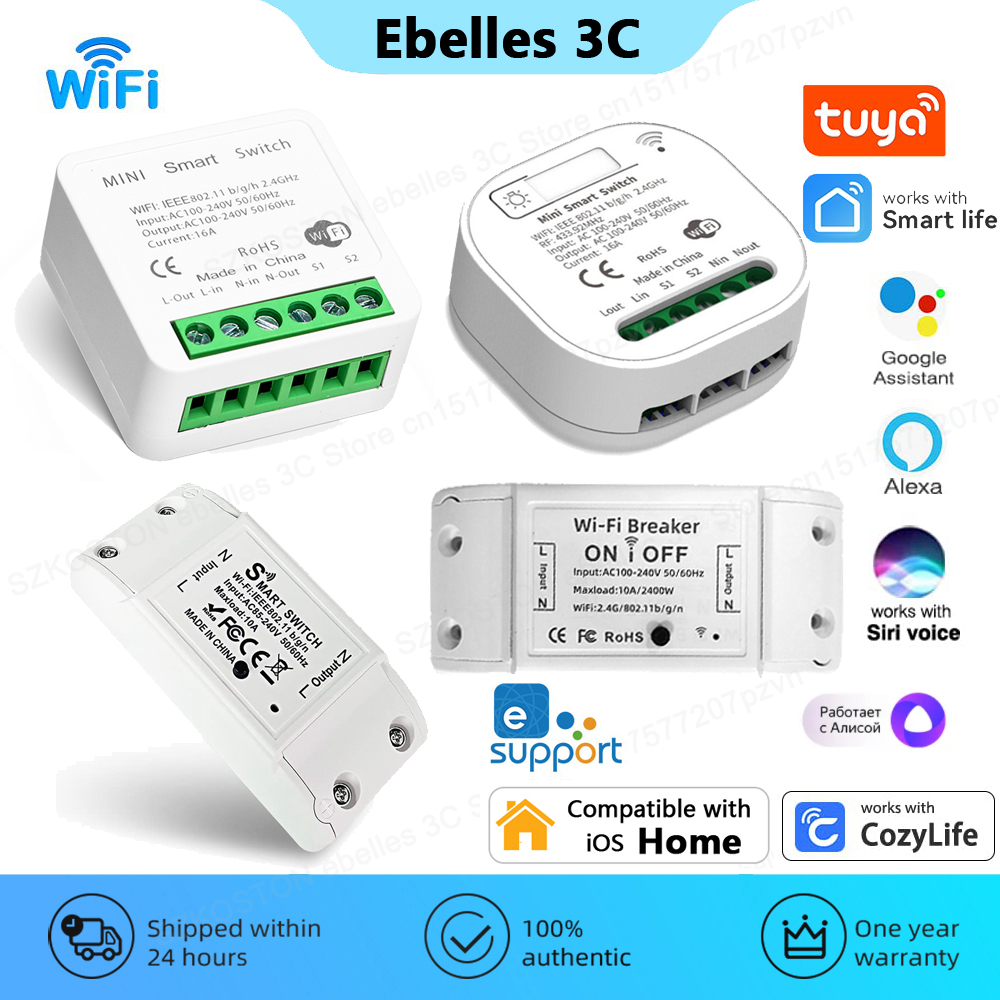 Moduł przekaźnika inteligentnego przełącznika WiFi Smart Home dla Tuya Homekit Ewelink Trzy style Sześć opcji APP Voice Praca z Alexa Google