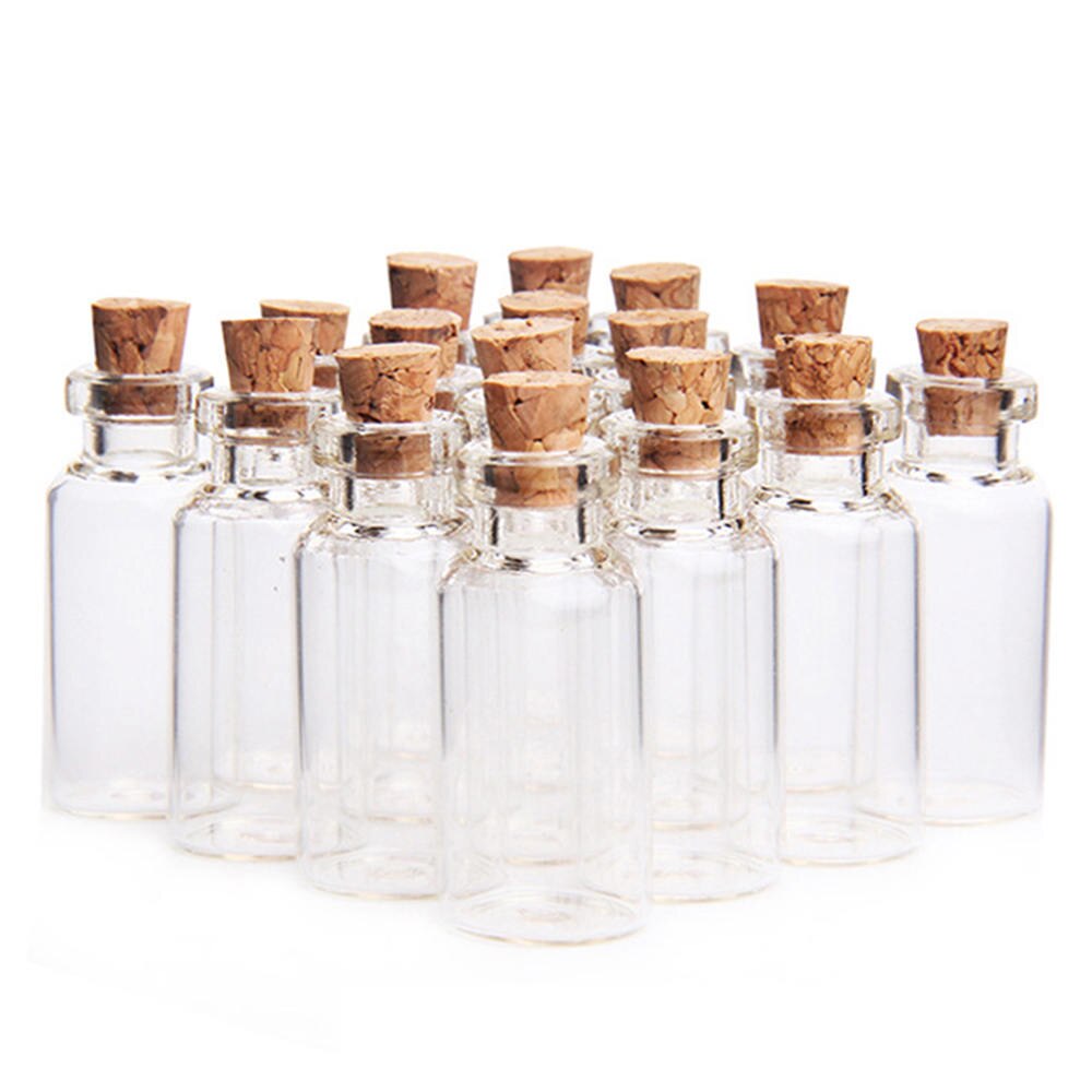 50 stuks 5ml mini lege doorzichtige glazen flessen met boodschap glazen flessen flesjes met kurk kleine kleine flesjes potjes transparante woondecoratie