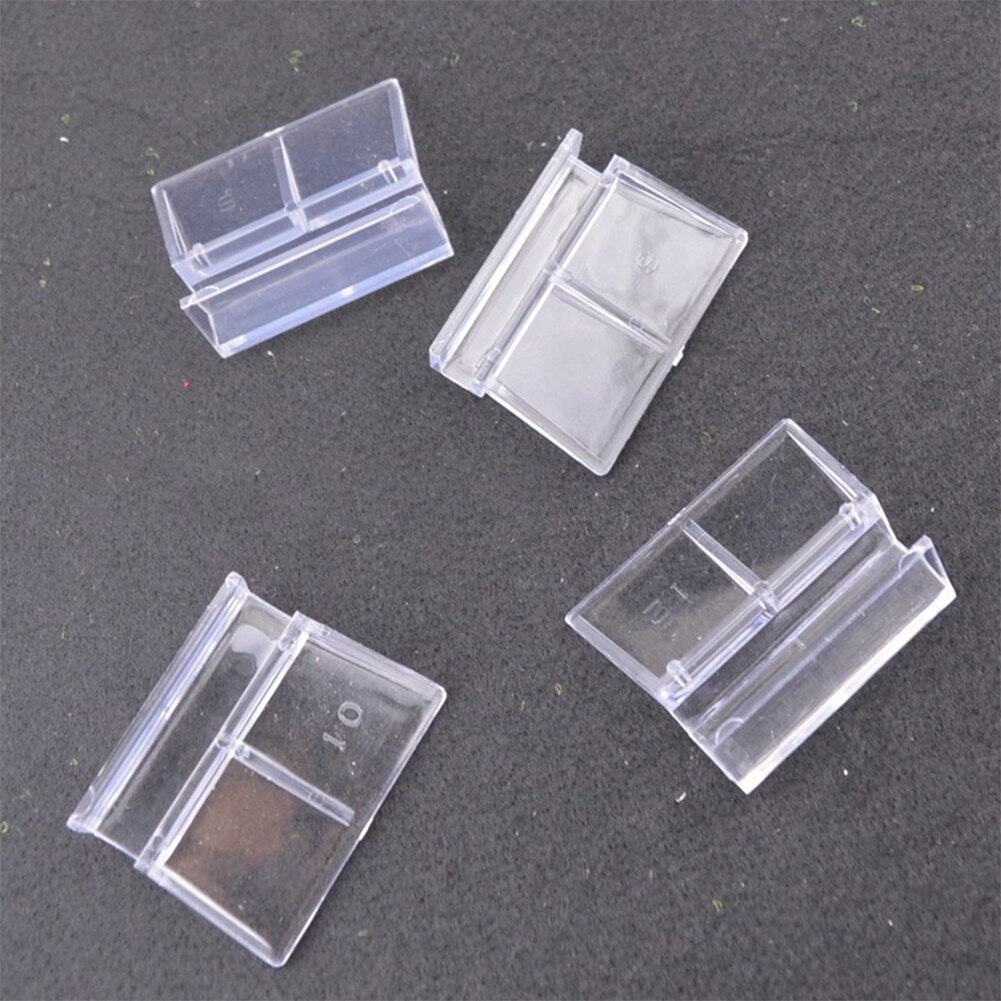 10pcs Accessories Home Multifunctional Acrylic Stand Fish Tank Clear Glass Cover Clip Aquarium Support Holder Easy Install