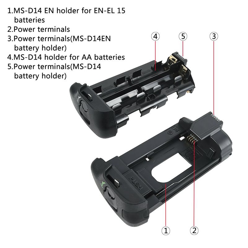 RISE-Pro Ir Remote Mb-D16 Vertical Battery Grip For Nikon D750 Slr Digital Camera As En-El15