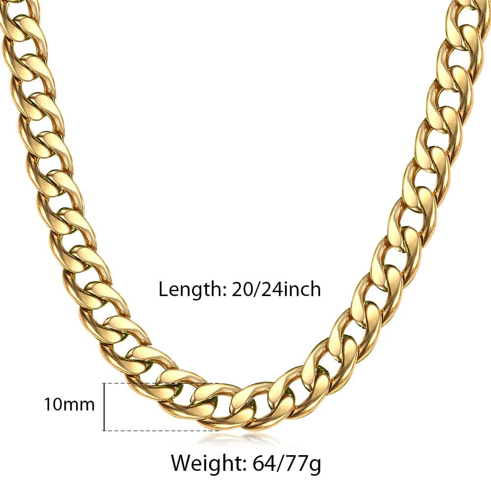 4/6/8/10 millimetri In Acciaio Inox Catena A Maglia Cubano Argento colore Oro Collane Per Uomo Donna accessori di Moda Fascino Dei Monili KNM172