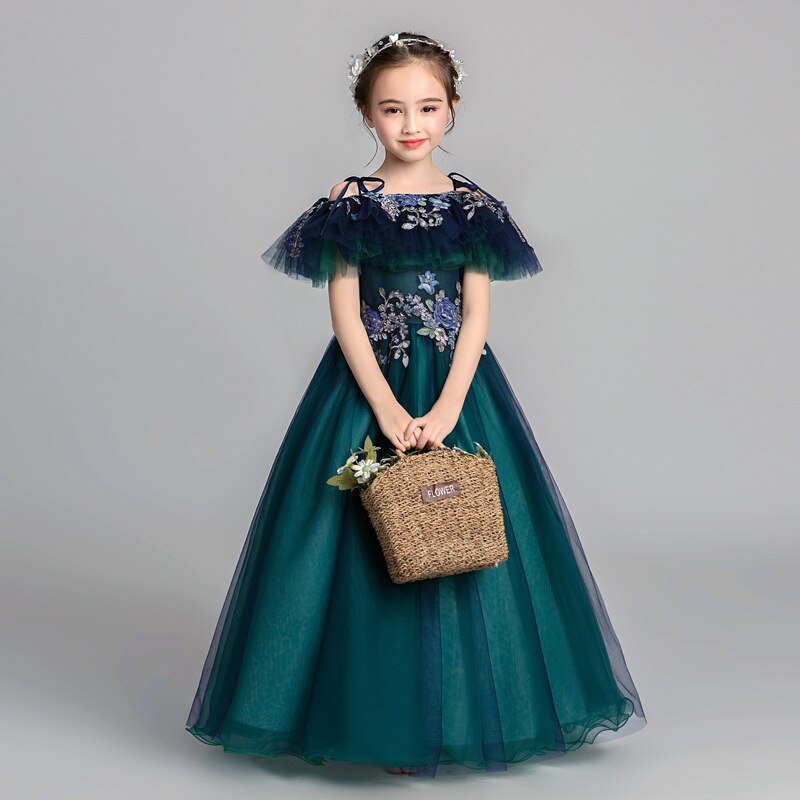 Disfraz de espectáculo de Piano para niños, falda, vestido de princesa de cumpleaños, gasa esponjosa