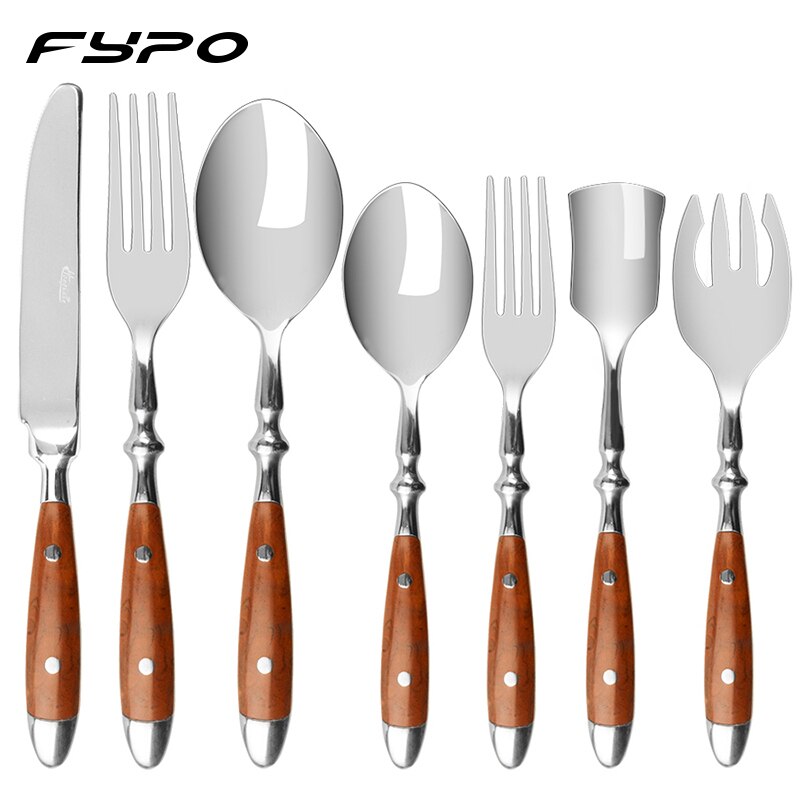 Cutlery Set Stainless Steel Western Tableware Knife Fork Spoon Dinnerware Set Flatware Kitchenware Kitchen Gadget Sets