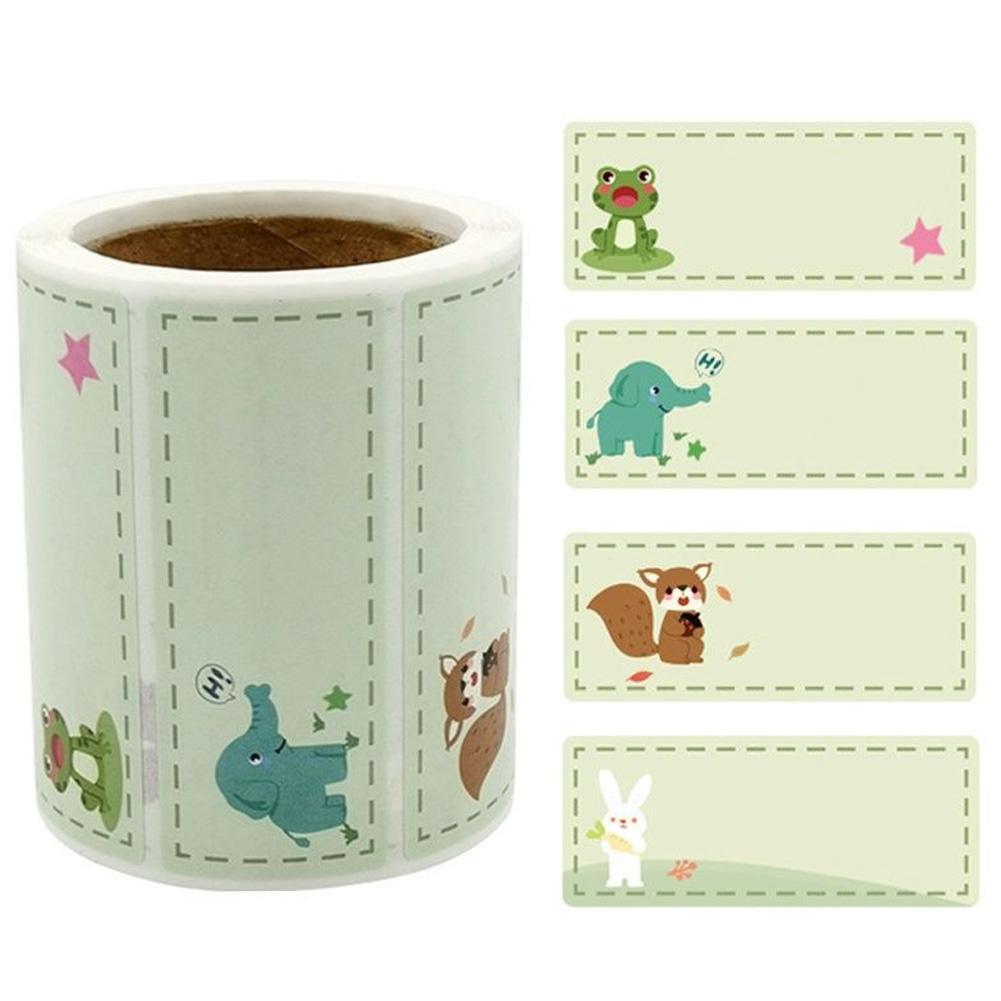 300pcs/roll Kitchen Animal Sticker Refrigerator Freezer Food Storage Date Content Label