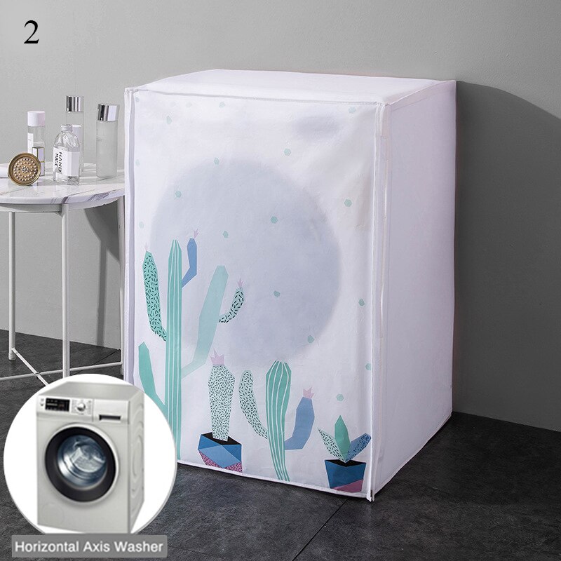 Top Loading Front Loading Washing Machine Cover Waterproof For Drum Washing Machine Case Dust Cover For Pulsator Washing: cactus 2