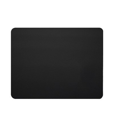 Muismat Leuke Mat Voor Muis 21X26Cm Mat Voor Muizen Kawaii Pu Leer Waterdicht Cup Matten deskpad Meisjes: Black