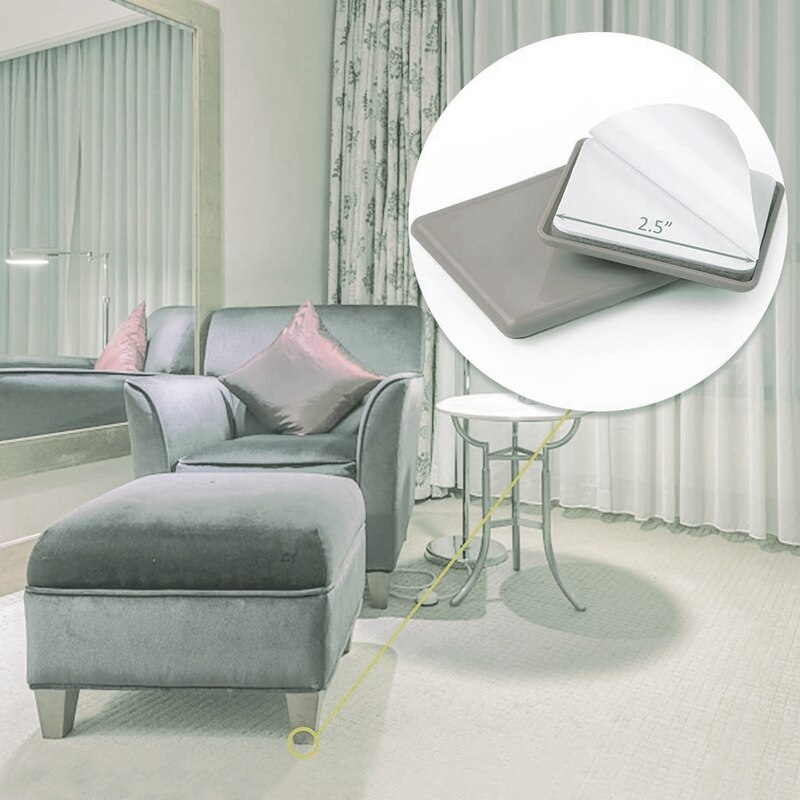 Coussin mobile de planeur réutilisable de curseurs de meubles de Squer pour déplacer facilement des meubles lourds sur la Surface de tapis de plancher
