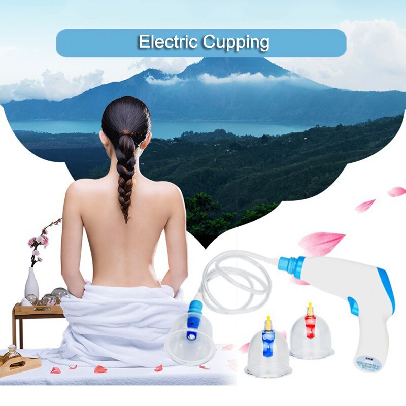 Elektrische Vacuüm Zuig Cupping Set Lymfedrainage Pijn Massage Therapie Kit