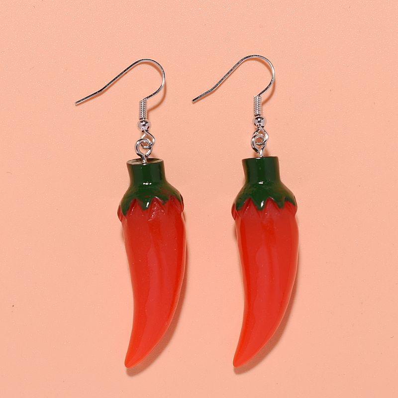 1 par de pendientes de gota de comida de Donut 3D de colores para mujer, para niños, creativa, divertida, abalorios de pastel Kawaii, pendientes colgantes, joyería: VERMEIL