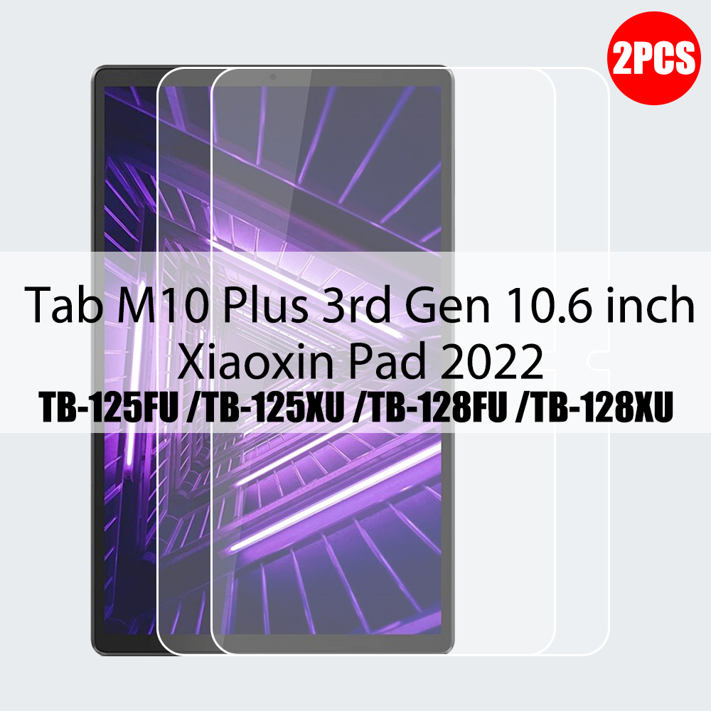Protector de pantalla de vidrio templado para Lenovo TAB M10 2nd 3rd Plus M9 M8 Y700 Legion P11 Pro Xiaoxin Pad, accesorios para tableta, 2 uds.: Gris oscuro