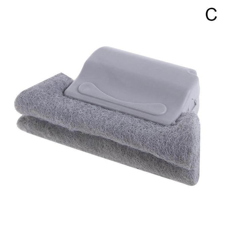 Paño de limpieza de surcos para ventana, 1 Uds., PP, ranura para ventana multipropósito, hueco para puerta, hogar, Herramientas de limpieza de cocina, limpieza de ventanas, tela para surcos: Gray