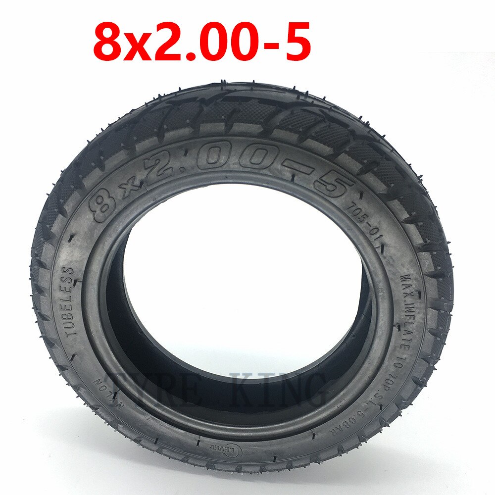 Neumático de 8 pulgadas 8x2.00-5 de grosor al vacío, neumático sin cámara 8x2.00-6 para Mini Scooter Eléctrico, bicicleta de bolsillo, MINI bicicleta: 8x2.00-5