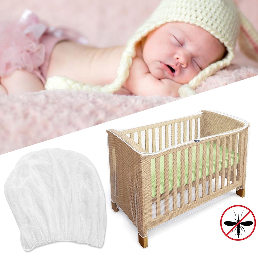 Banda elástica plegable para cuna, mosquitera de malla para casa, ropa de cama para insectos, accesorios portátiles de viaje para cuna de bebé, cubierta de verano