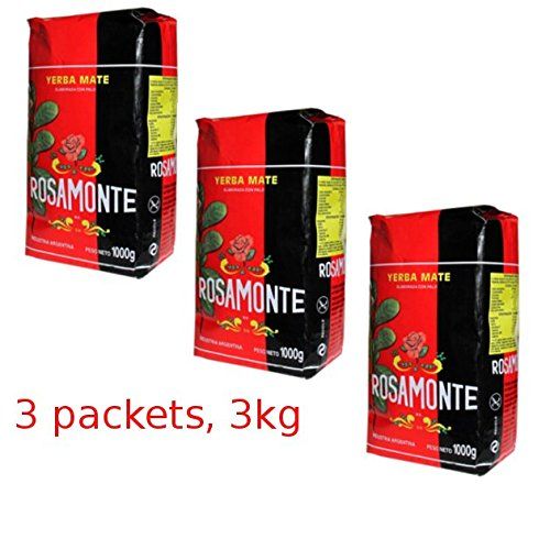 Yerba Mate Rosamonte (con tallos): 3x1Kg