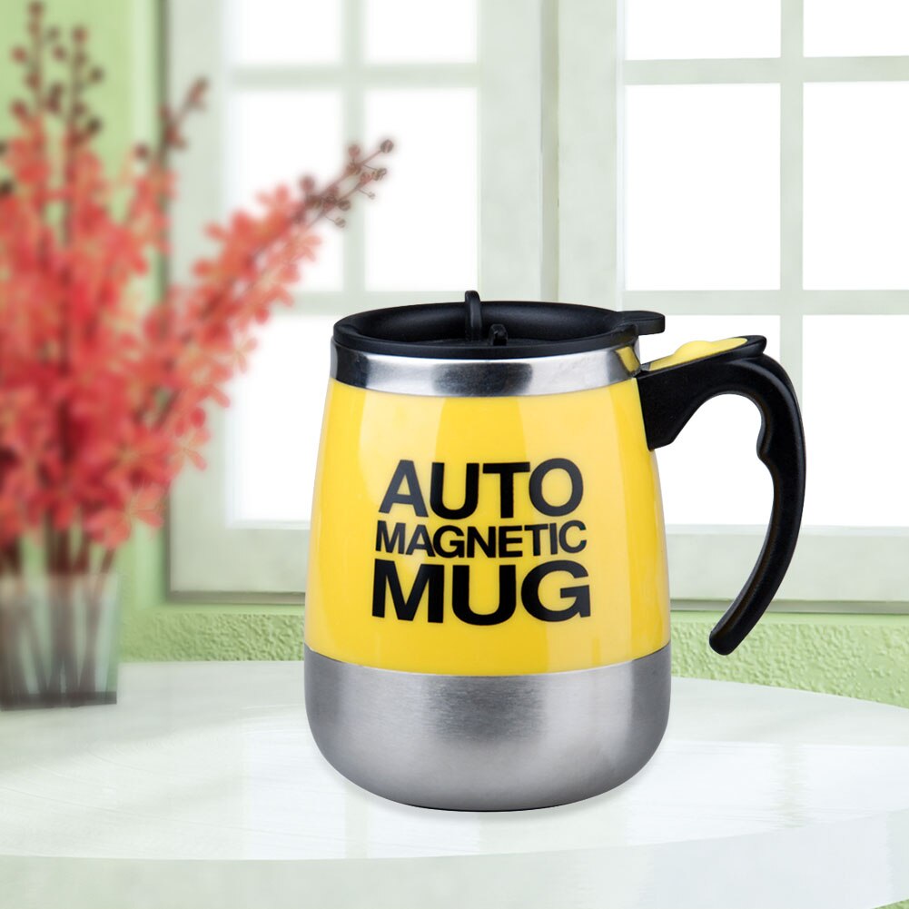 Automatic Self Stirring Magnetic Mug Stainless Steel Self Stirring Mug with Lid Auto Electric Coffee Milk Mixing Cup Thermal Cup