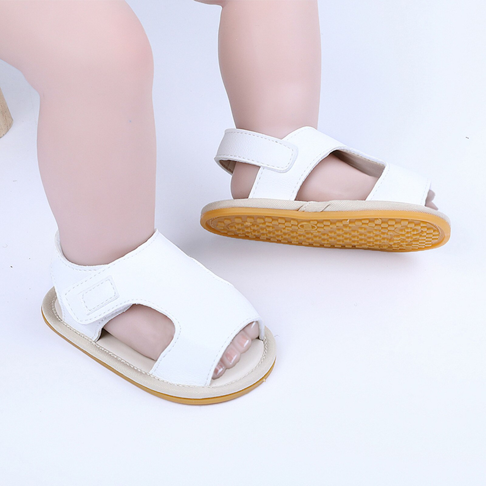 Baby Slip-On Sandalen Jongens Meisjes Leathers Strand Zomer Glijbanen Schoenen Prewalker Ademende Peuter Schoenen 0-18M