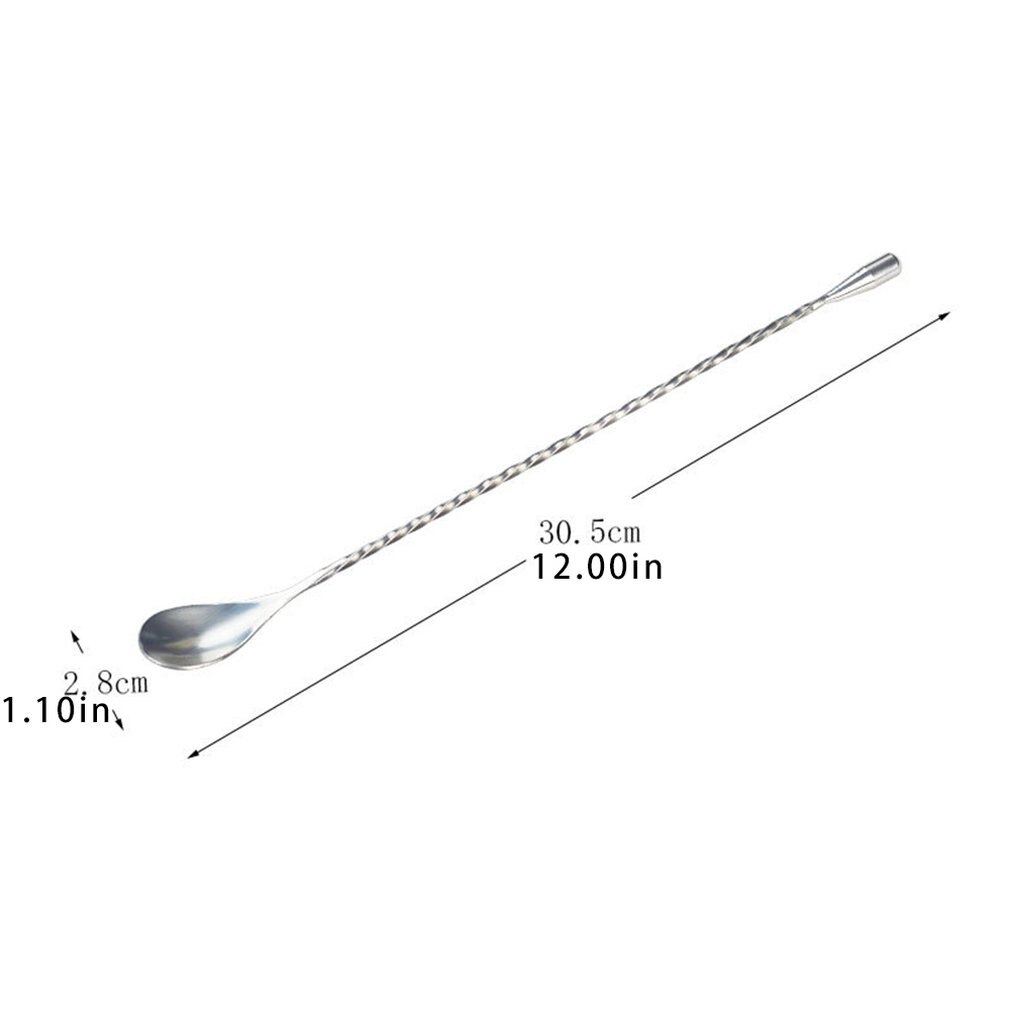 Long Spiral Stainless Steel Bar Stirring Spoon Mixing Spoon Bar Party Hotel Bartending Cocktail Mixing Spoon Bar