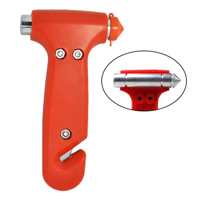 Marteau D'urgence Avec Coupe-ceinture PETEX - Rouge - Pointe Acier Trempé - Pour Voiture