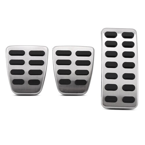 Bil styling rustfrit stål bil mt på pedal cover pad til kia  k2 rio soul til hyundai creta  ix25 accent auto tilbehør: 3 stk mt