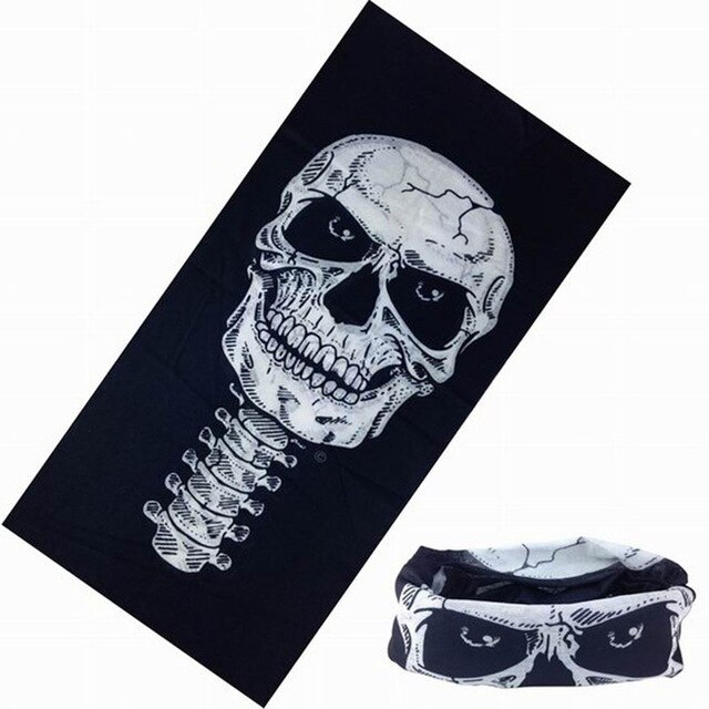 Skelet Skull Bandana Ski Skull Halloween Hals Half Gezichtsmasker Fietsen Ghost Sjaal Nek Bandana Ski Sport Wandelen Sjaals: 2
