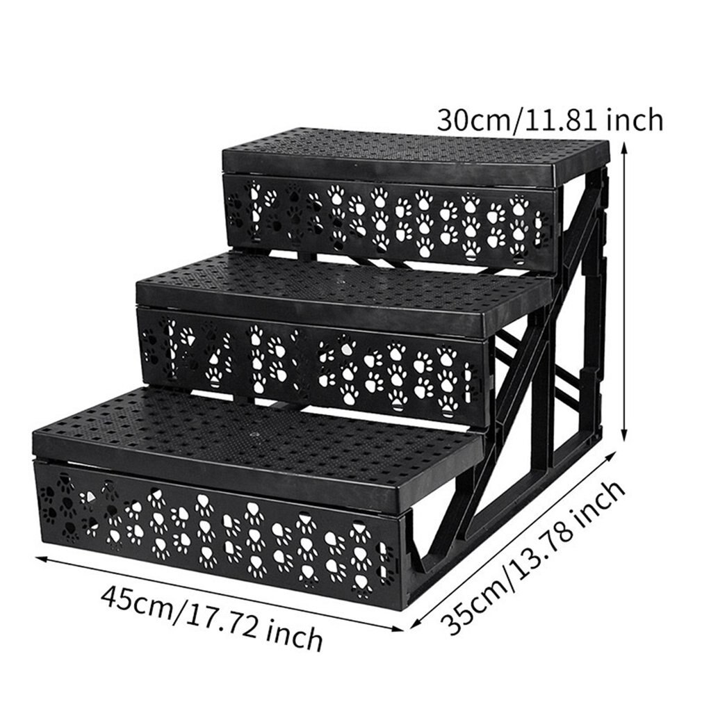 Cat And Dog Climbing Stairs Stair Jumping Platform Pet 3 Steps Stairs For Small Dog Cat Pet Ramp Ladder