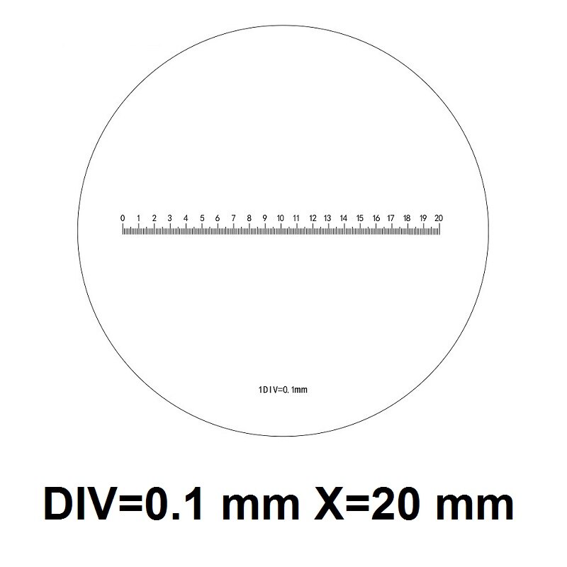 Mikrometr średnica 26mm kalibracja skala deska szkło optyczne krzyż linijka siatka netto pionowa linia linijka pozioma mikroskop: MS-1-HC8