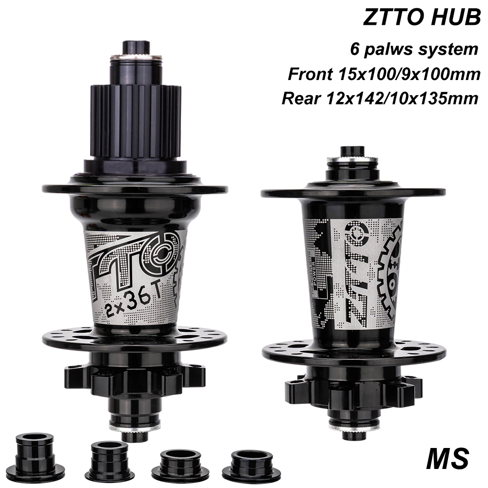 ZTTO MTB Fiets 6 Pallen Schijfremnaaf 32 Gat Hub XD/HG/MS Steekas 12x142 15x100 32H Maza QR 10x135 9x100mm Afgedicht Lager DR290: violet