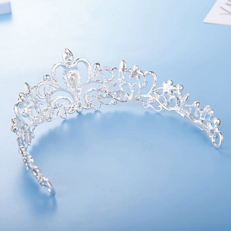 Women Girls Wedding Bride Crown Headwear Rhinestone Tiaras Cute