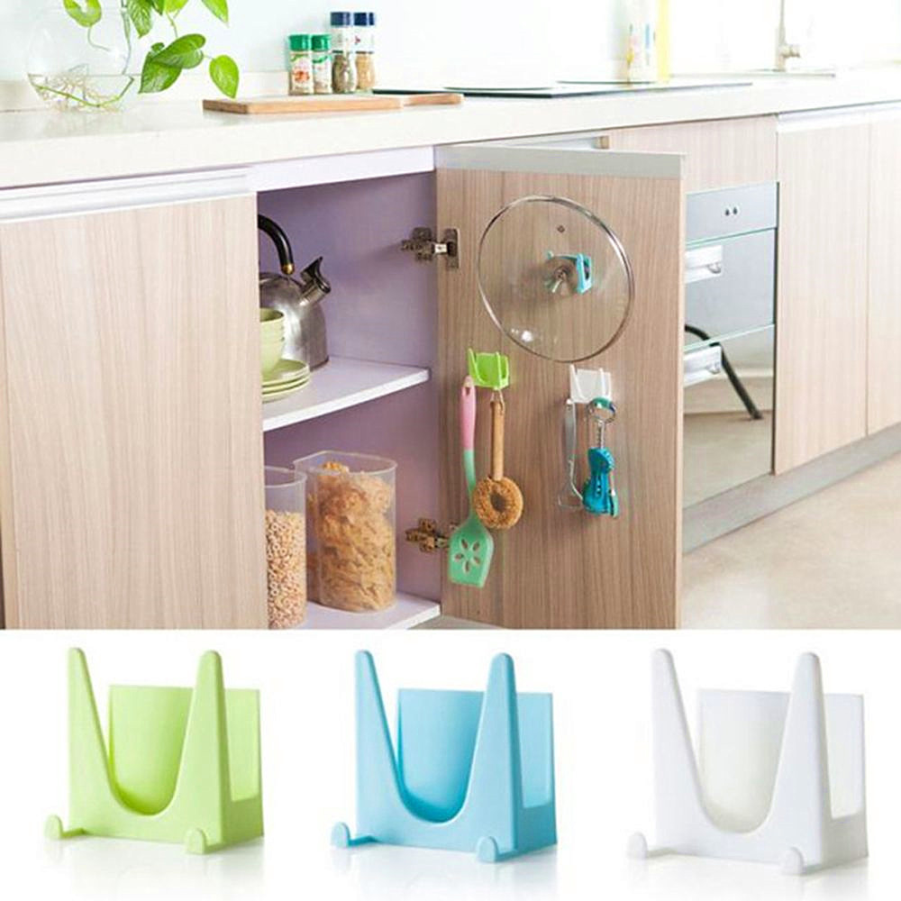 Soporte para olla de cocina de 5,5x4x5,5 CM, soporte de almacenamiento con de concha, , accesorios de plástico para cocina en casa, herramienta succionadora