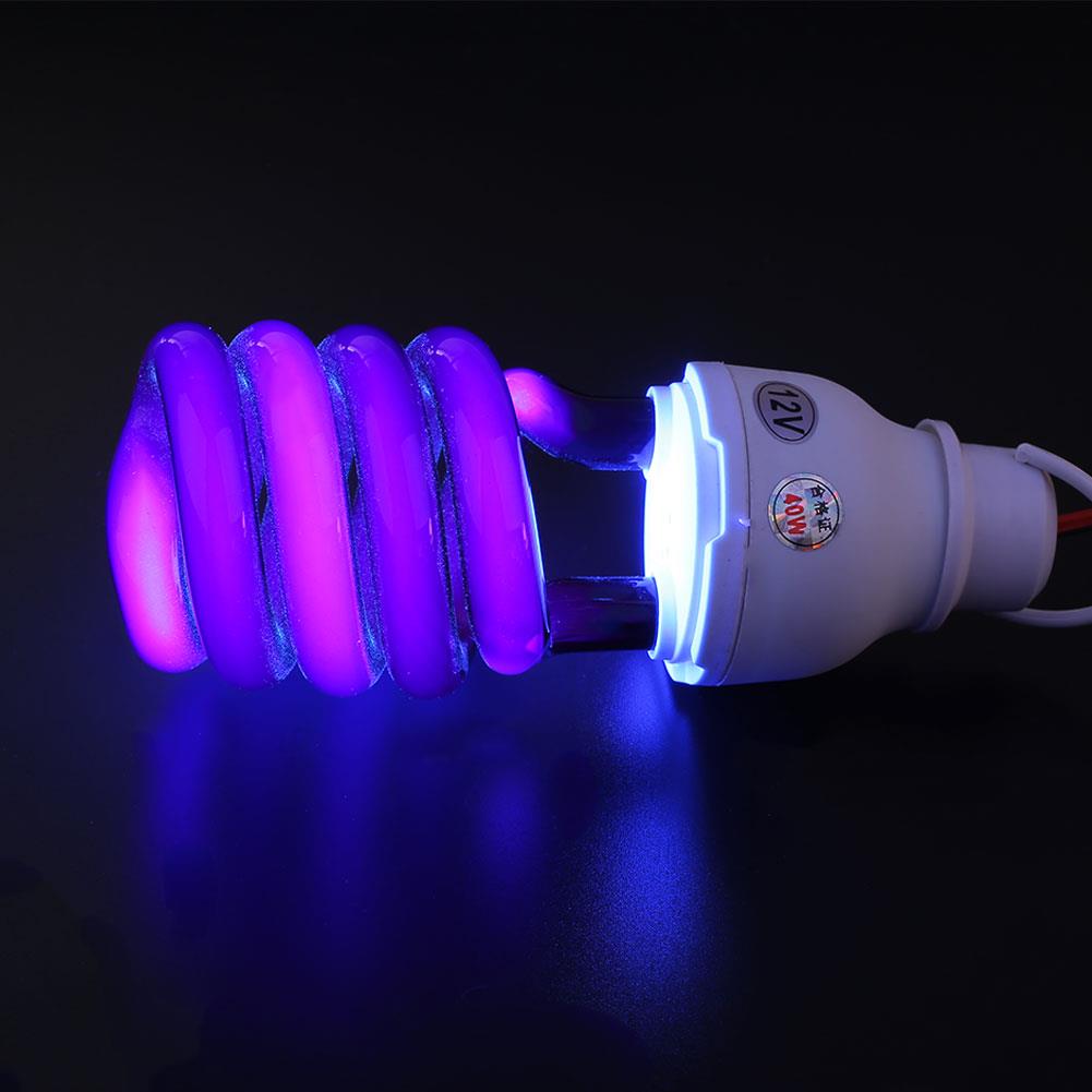 Bombilla luces luz UV lámpara Led W/Clip fluorescente ultravioleta 40W tornillo Blacklight