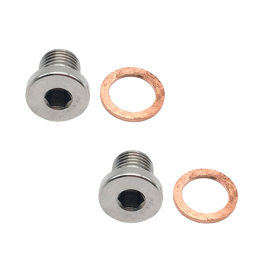 Sensor de oxígeno con sonda Lambda para motocicletas, tapón de bloqueo de o2, M12 x 1,25mm, 2x
