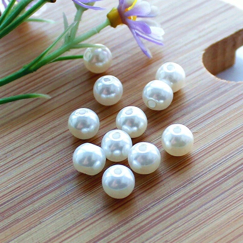 3/4/5/6/8/10/12/14/16mm Perlen Runde lose Perlen Acryl Spacer Perlen Nachahmung Für Schmuck Machen DIY Kleid Perlen Perlen