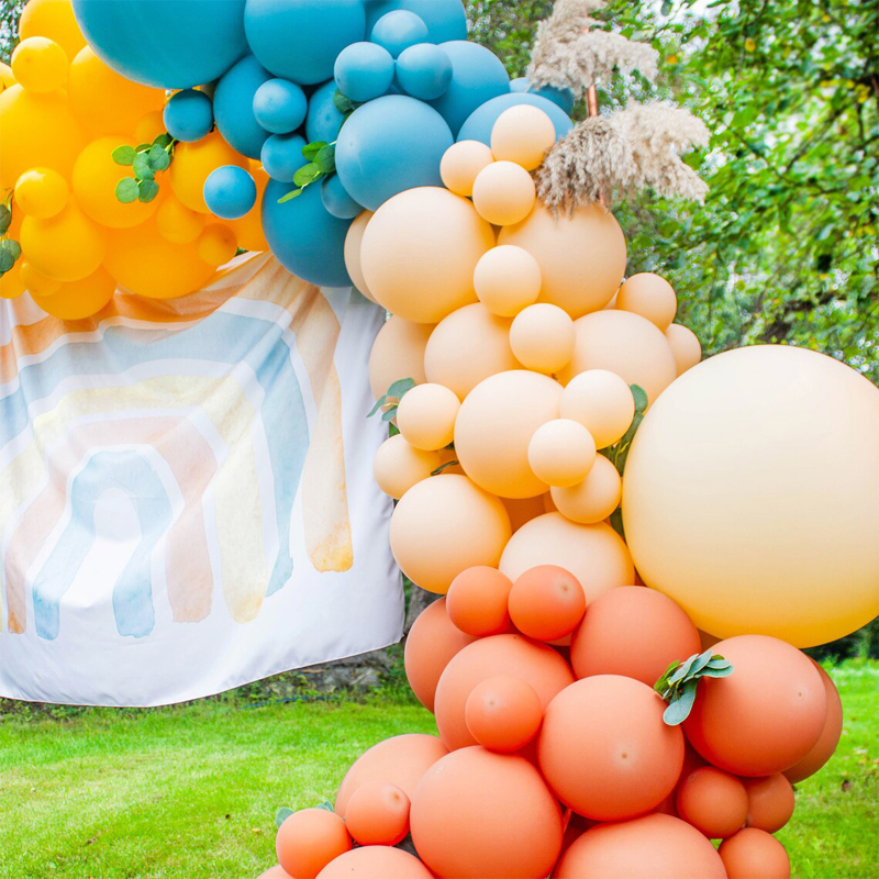 5-18inch Retro Latex Balloons Burnt Orange Wedding Balloon Garland DIY Beige Blush Brown Globos Baby Shower Birthday Party Decor