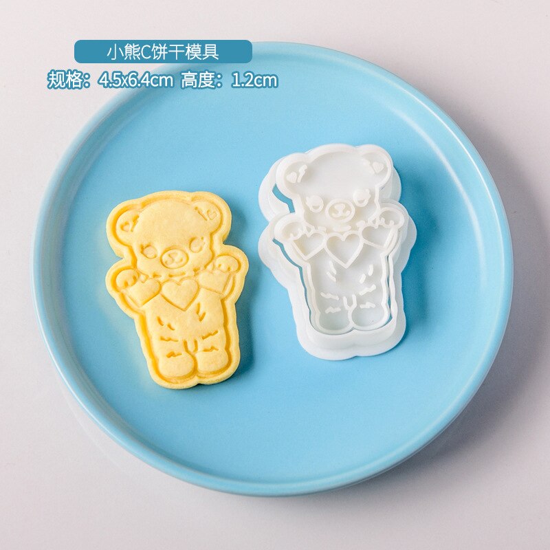 Diy Beer Cookie Cutter Baby Verjaardag Cake Cookie Fondant Stempel Wieg Cake Embosser Stempel Cake Decor Gereedschap Voor Baby Shower: E2337-C