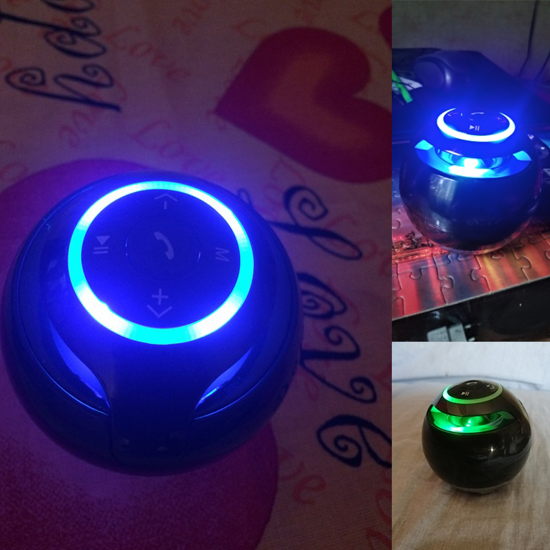 Bal Bluetooth Luidspreker Met Led Licht Draagbare Draadloze Mini Speaker Feestelijke Kerst Viering MP3 Subwoofer Ondersteuning Tf Card