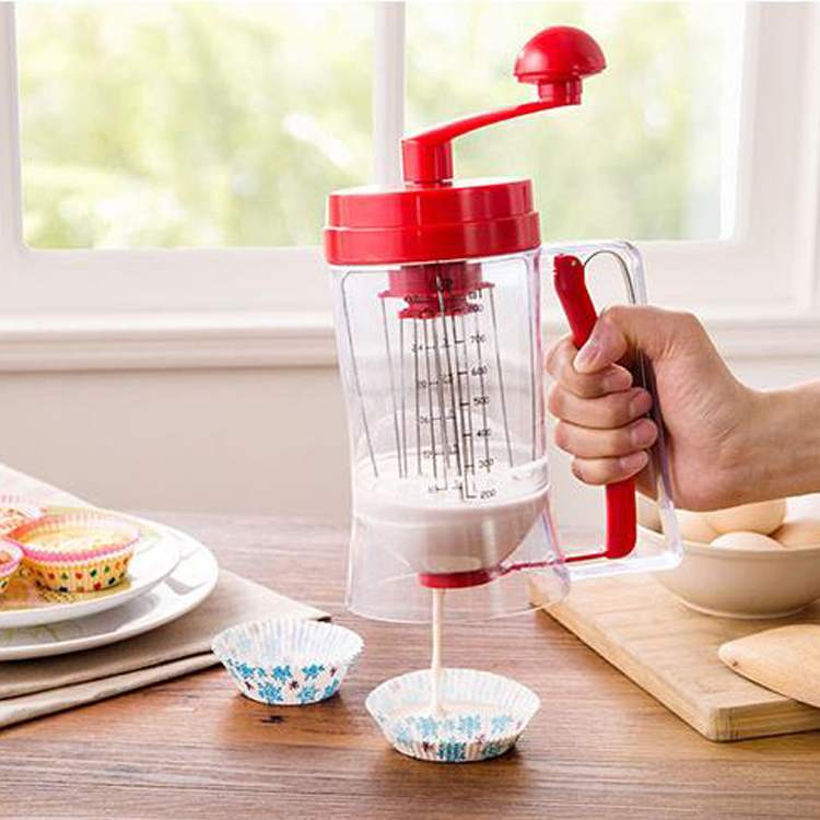 Manual Pancake Maker 800ml Cake Funnel Batter Dispenser Cream Separator Tool Cake Dough Dispenser ZM1205