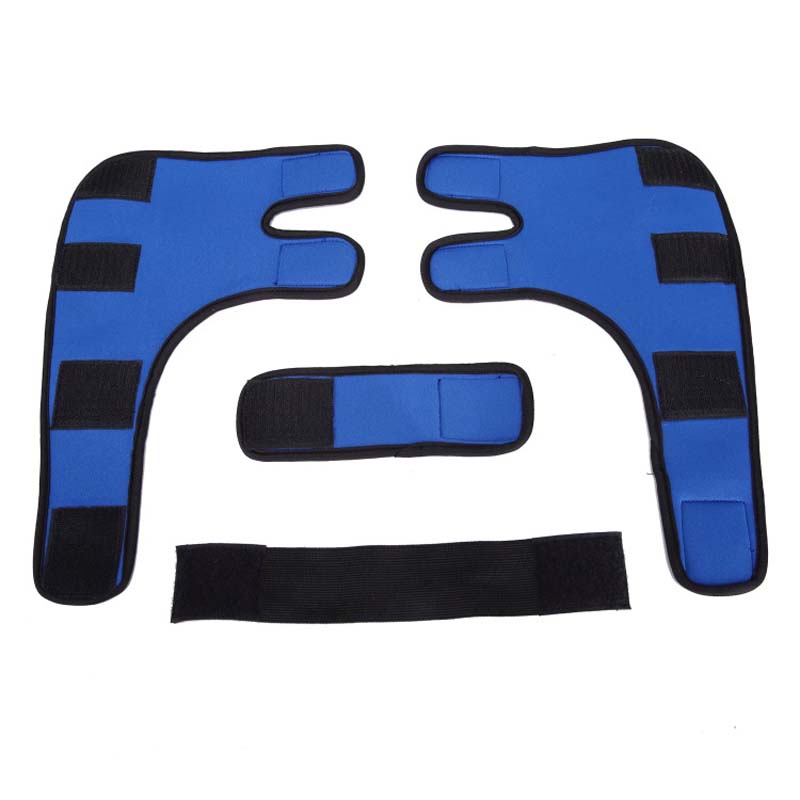 1 paar Hund Ellenbogen Protector Sleeve Elbow Pad Hund Canine Bein Sprunggelenk Joint Schutz Wunden mit Bandage Wrap Heilt Verstauchungen hilft: blue / L
