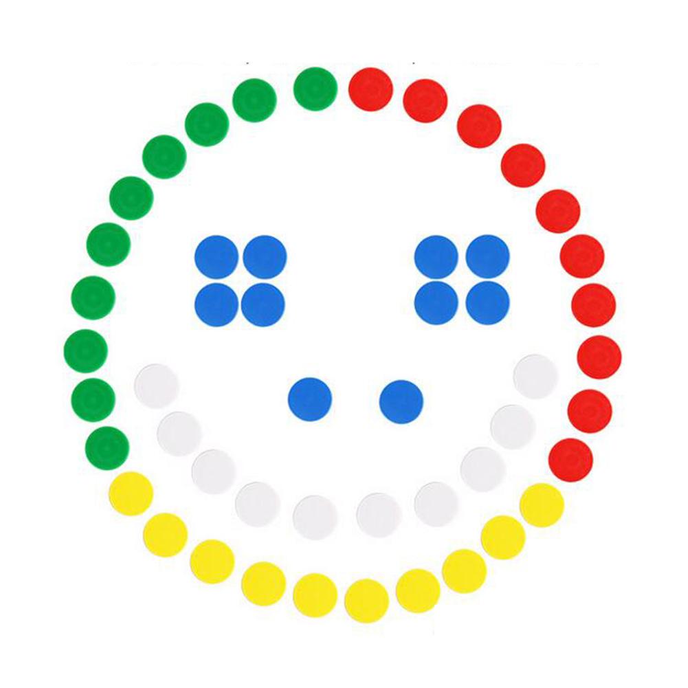 50Pcs Dual Color Round Chips Counting Numbers Math Game Counters Teaching Aids