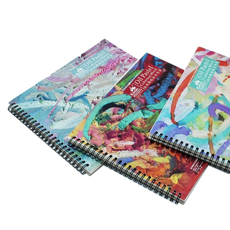 Kuelox Oil Pastel Books Oil Pastel Special Paper Coil Book Crayon Drawing Paper 20sheets