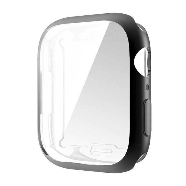 Coque de protection antichoc complète en TPU pour Apple Watch, pour Apple Watch série 7, 45MM, 41MM: Black / Series 7 45MM